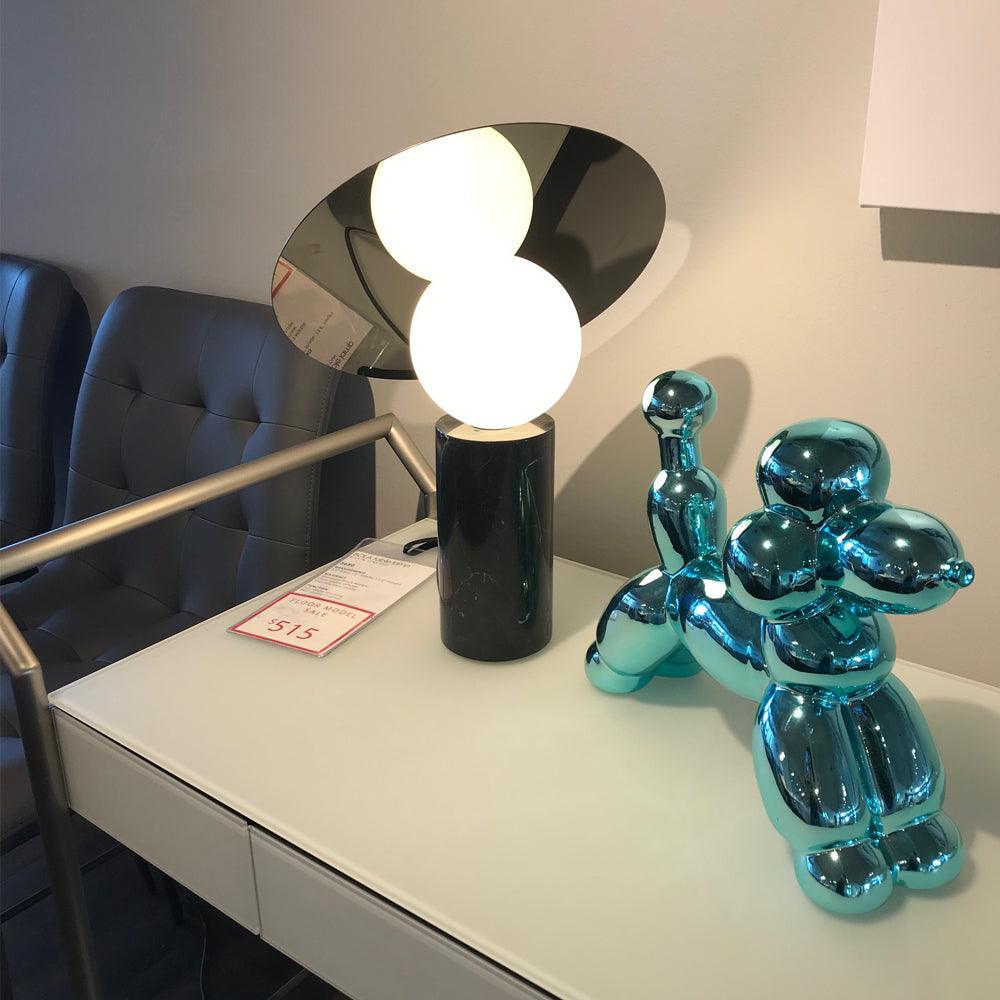 Modern Bola Disc Table Lamp - Sleek LED Bedside Lighting for Bedroom, Living Room & Office - Stylish Nightstand Lamp with Adjustable Brightness
