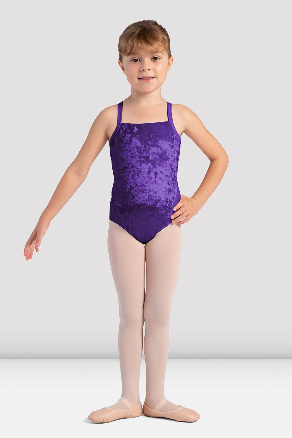 Pippa Velvet Camisole Leotard for Girls - Soft Stretch Dancewear for Ballet, Gymnastics & Performance