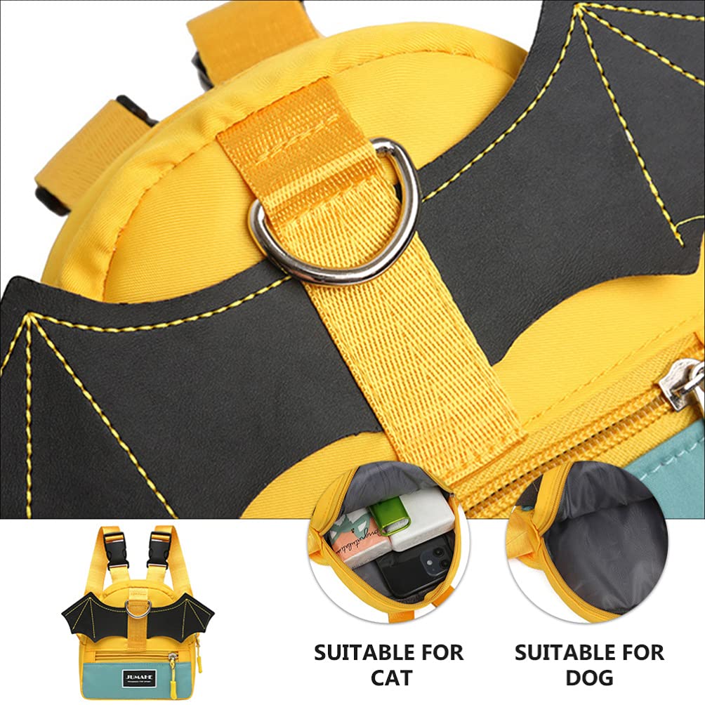 STOBOK 1-Piece Pet Backpack for Hiking & Travel - Adjustable Dog Backpack Carrier with Leash, Durable Canvas Storage Bag for Small Dogs & Cats - Perfect for Outdoor Adventures, Camping, and Daily Walks