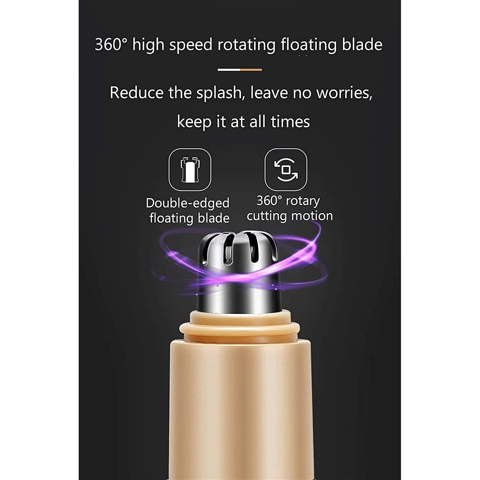 Premium Stainless Steel Battery-Powered Nose Hair Trimmer for Men & Women - Waterproof, Painless & Hygienic Personal Grooming Tool for Travel, Home & Office Use