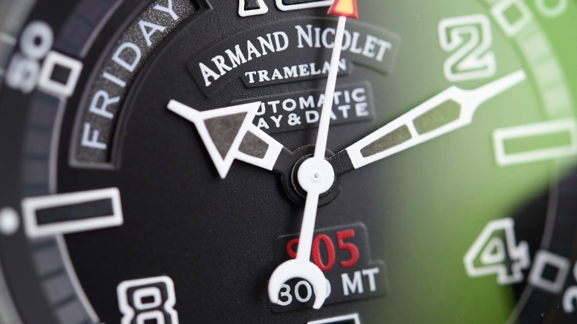 Pre-Owned Armand Nicolet S05 Titanium Day & Date Watch Model T610AGN GR G9610 - Luxury Swiss Timepiece for Men, Business & Formal Occasions