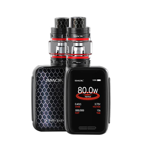SMOK X Priv Baby 80W Vape Kit with TFV12 Big Baby Prince Tank & 2300mAh Battery - Portable E-Cigarette for Travel & Outdoor Vaping