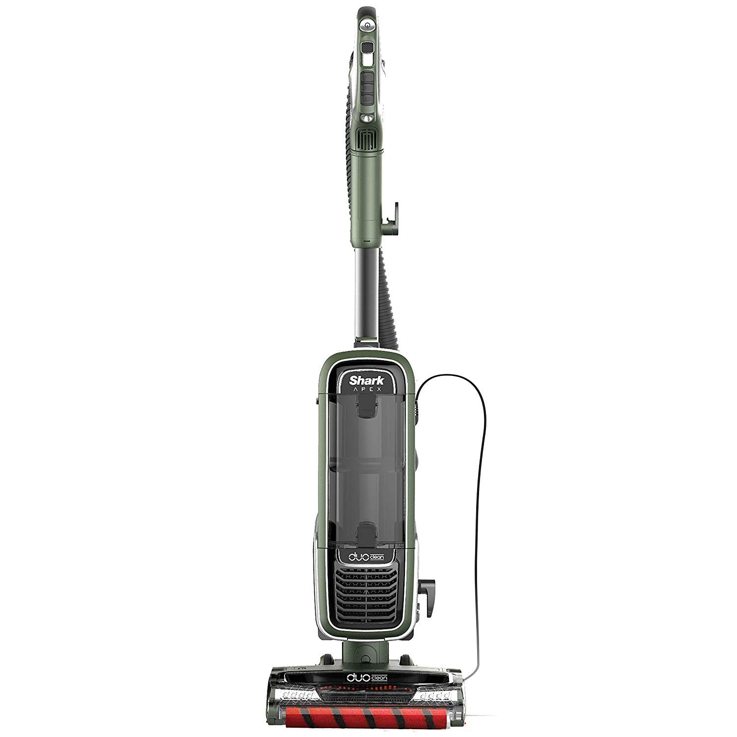 Shark APEX AZ1000 Upright Vacuum Cleaner with DuoClean Technology - Powerful Suction for Carpets & Hard Floors, Zero-M Anti Hair Wrap, Lift-Away Hand Vacuum - Green (Renewed) - Ideal for Pet Hair Removal & Deep Home Cleaning