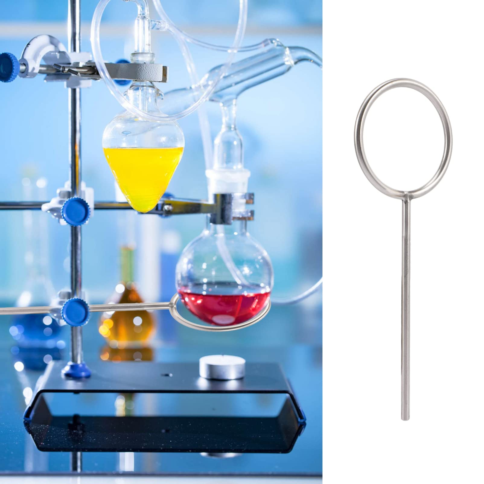 Stainless Steel Retort Ring Support - Lab Stand Extension Ring for Test Tubes & Funnels | Durable Laboratory Equipment for Chemistry Experiments & Science Classrooms