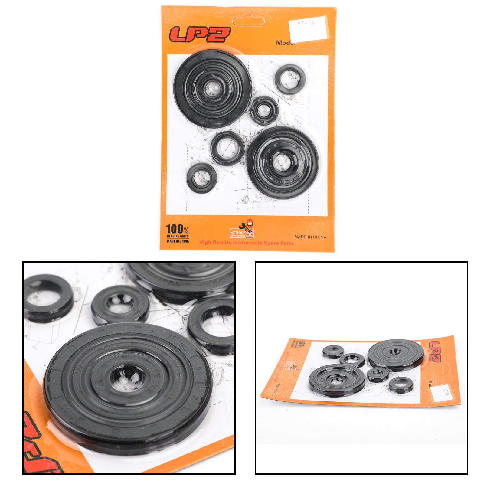 10-Piece Engine Oil Seal Kit Set Compatible with Honda CRF250R (2004-2009) & CRF250X (2004-2017) - Replacement Seals for Motorcycle Engine Maintenance & Repair