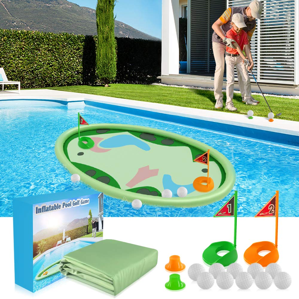MeiGuiSha 62″ Inflatable Pool Golf Set for Kids & Adults - Fun Outdoor/Indoor Toy Game for Backyard, Beach, and Party Activities