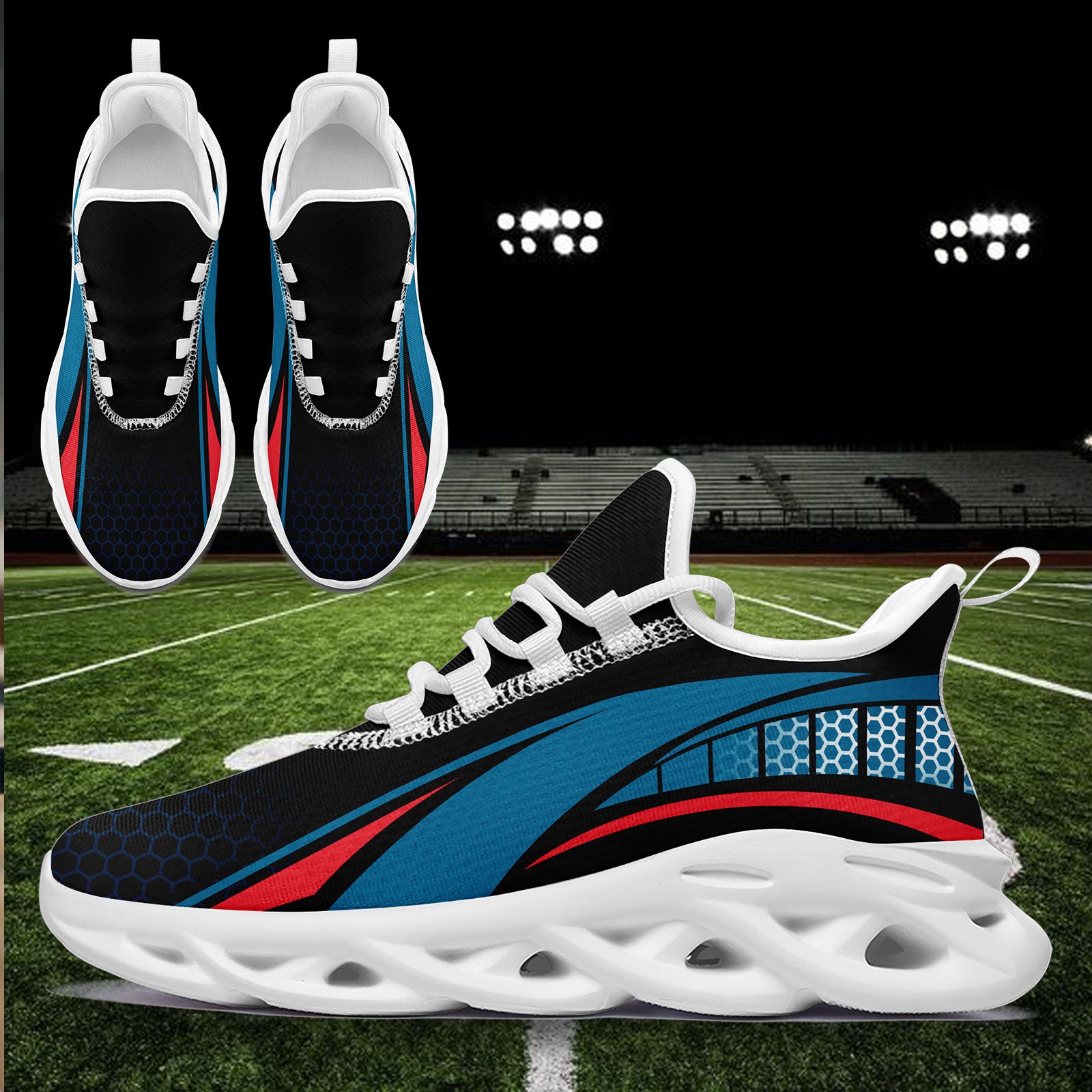 Custom Maxsoul Personalized Sneakers for Men & Women - Lightweight Comfortable Walking Shoes FN003 E025022 (Size 16) - Perfect for Running, Gym Workouts & Casual Wear