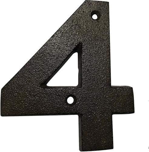 5 Inch Black Metal House Numbers for Outside - Durable Address Numbers for Mailbox, Door, or Fence - Perfect for Home, Apartment, and Business Address Signage