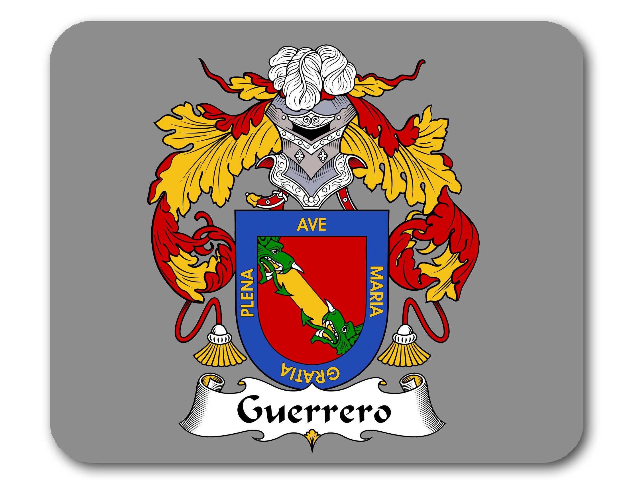 Guerrero Coat of Arms Mouse Pad - Premium Gaming & Office Desk Mat with Non-Slip Rubber Base - Perfect for PC, Laptop, and Computer Workstations