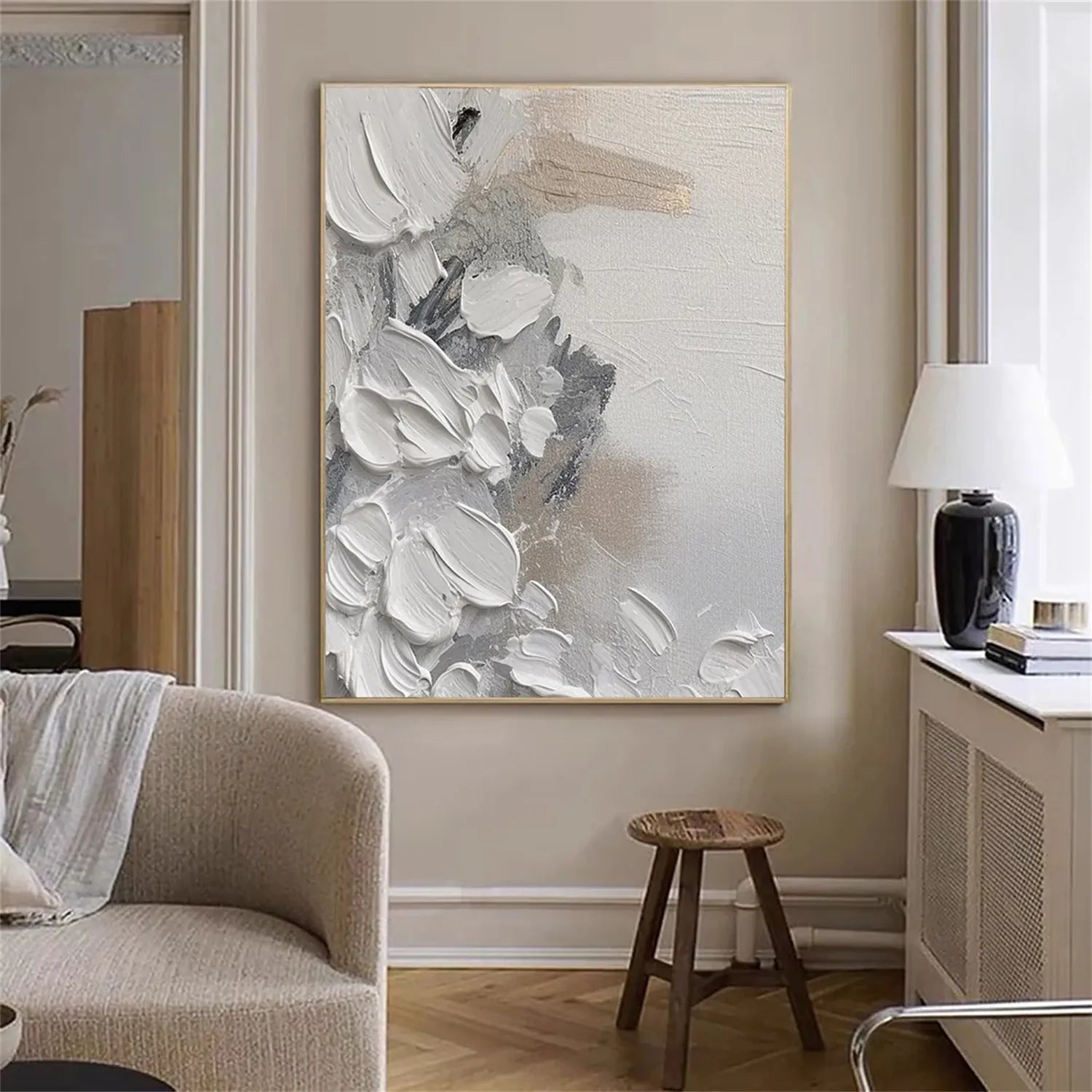 Abstract Painting #AB 150 - Modern Wall Art for Living Room, Bedroom & Office Decor | Large Canvas Artwork for Home & Business Interior Design