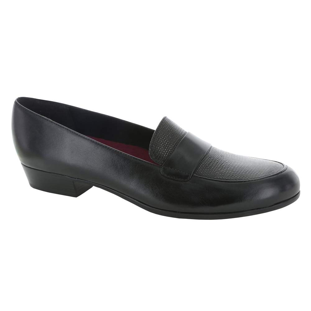 Munro Women's Kiera Almond Toe Loafers - Comfortable Slip-On Shoes for Work, Office & Casual Wear | Leather Loafers for Women with Cushioned Insoles
