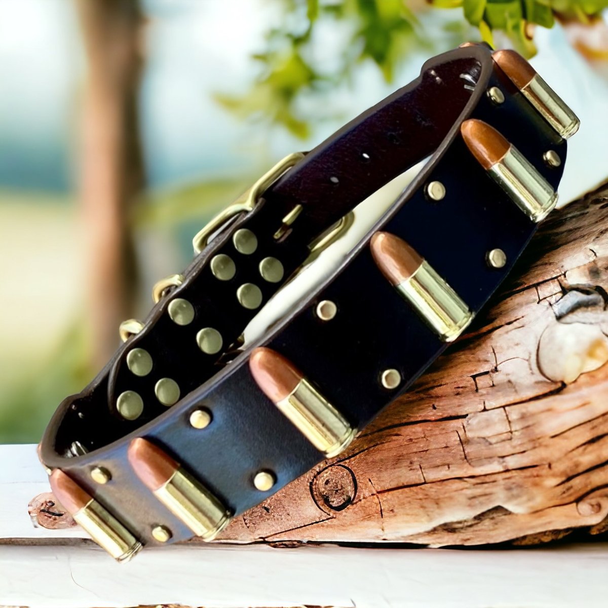 Premium Genuine Leather Dog Collar with Heavy-Duty Buckle - Durable & Stylish for Large & Medium Dogs - Perfect for Training, Walking & Outdoor Adventures