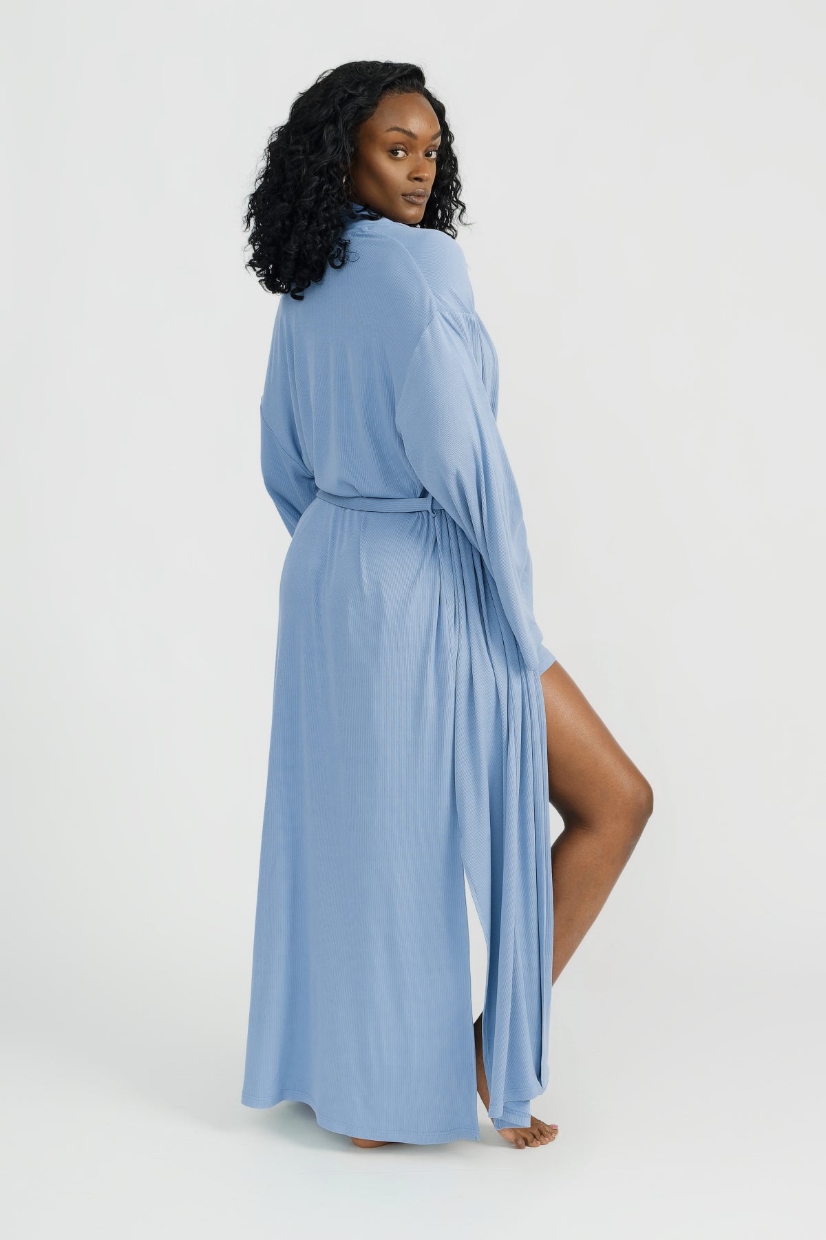 Lina Robe - Soft & Comfortable Women's Lounge Robe in Azure Blue - Perfect for Relaxing at Home, Spa Days & Cozy Evenings