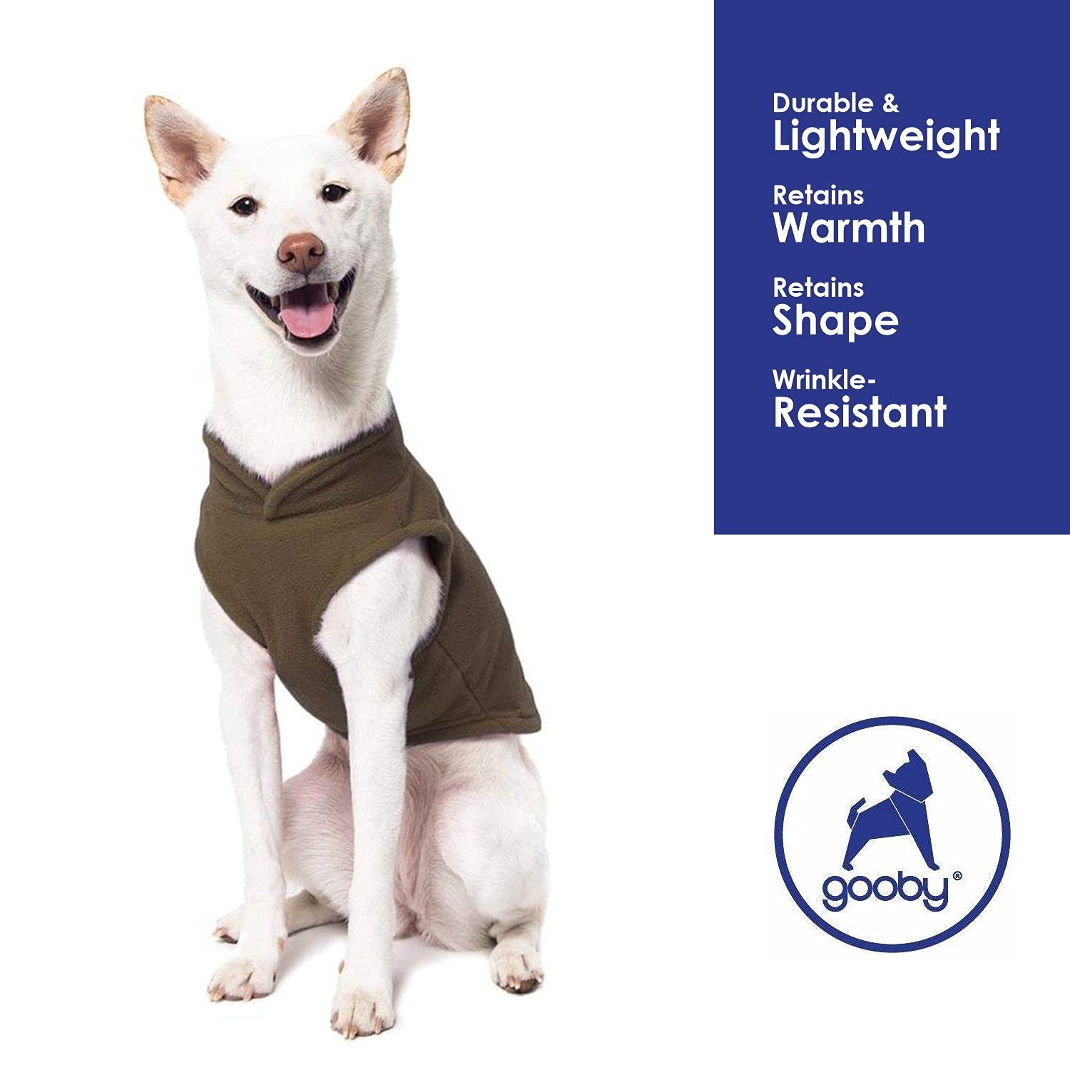 Gooby Fleece Vest Dog Sweater - Brown, X-Small - Warm Pullover Fleece Jacket for Small Dogs with O-Ring Leash Attachment - Winter Dog Coat for Cold Weather - Perfect for Small Breed Puppies & Adult Dogs (Boy/Girl) - Ideal for Outdoor Walks, Park Visits & Winter Adventures
