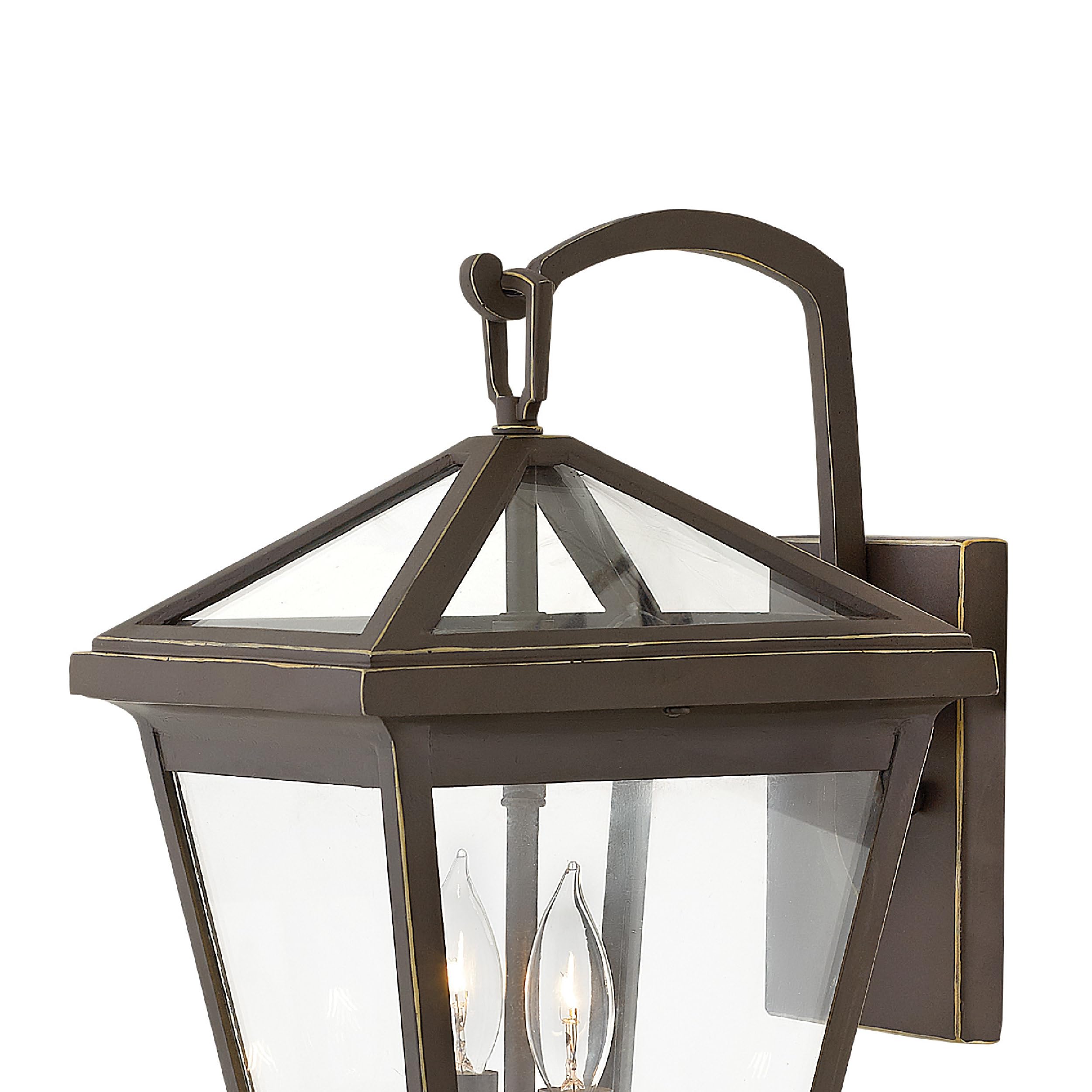 Hinkley Alford Place 2560OZ Medium Outdoor Wall Mount Lantern - Die Cast Aluminum Frame, Sealed Clear Glass - Oil Rubbed Bronze - Perfect for Porch, Patio, and Garden Lighting