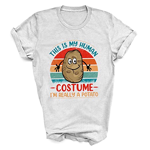 Funny Potato Costume T-Shirt - Vintage Cute Potato Graphic Tee for Men & Women - Birthday Gift Idea - Available in T-Shirt, Tank Top, Hoodie, Long Sleeve & Sweatshirt Styles - Perfect for Halloween Costumes, Cosplay Parties & Funny Gift Exchanges