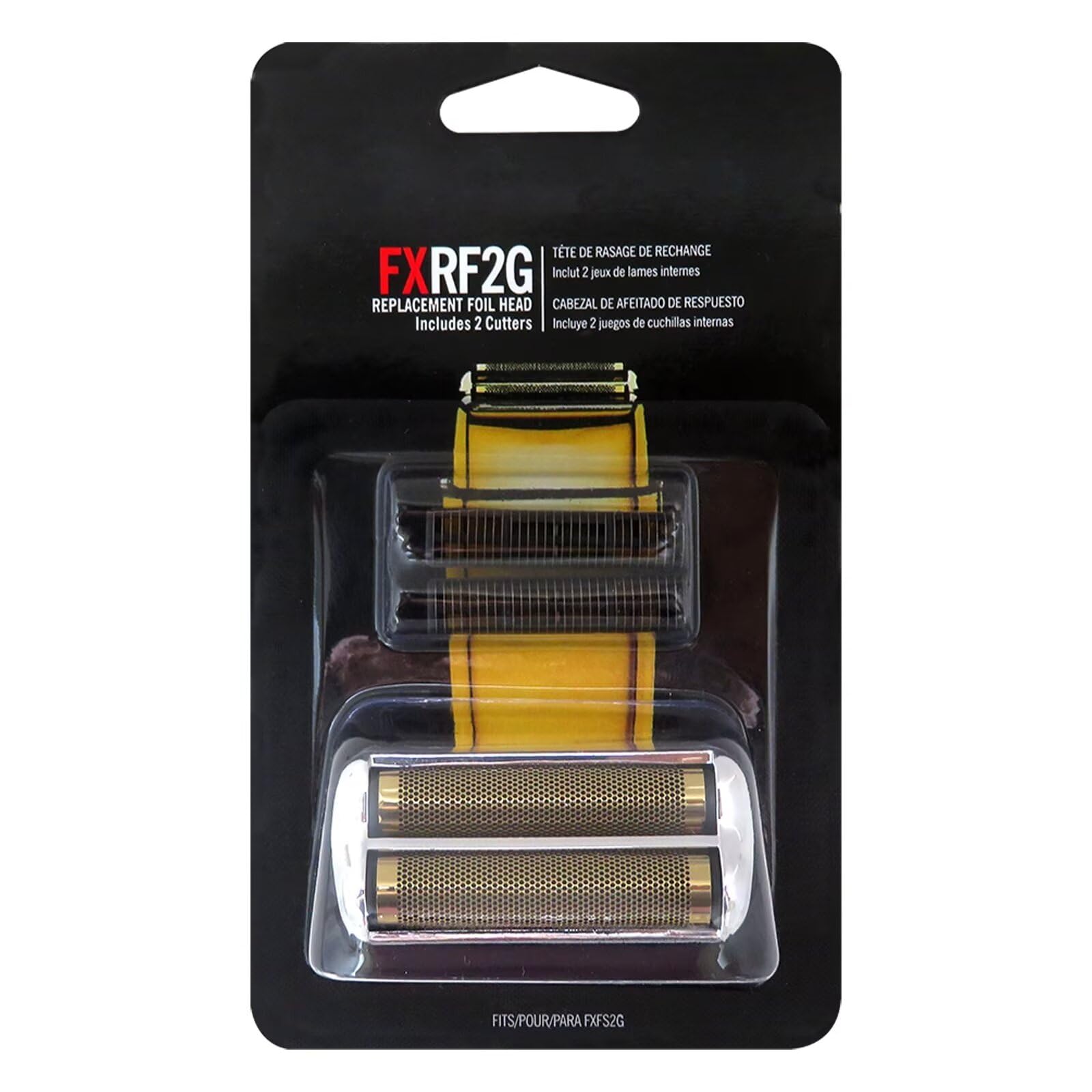 Barberology Electric Shaver Replacement Foil & Cutter Head - Compatible with BaByliss PRO Barberology FXFS2 Razors - Double Foil Shaving Replacement - Silver | Professional Grooming & Barber Shop Accessories for Men's Facial Hair Trimming