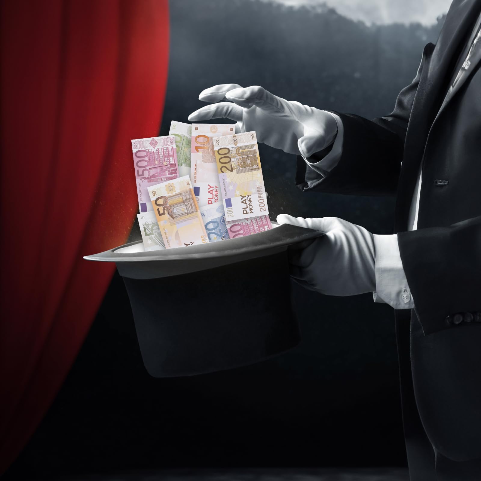Efuturetime 175-Piece Prop Money Set - Fake Euro Bills for Kids, Learning, Games, DIY, Cosplay & Parties | Realistic Play Money for Pretend Play, Magic Tricks & Themed Events