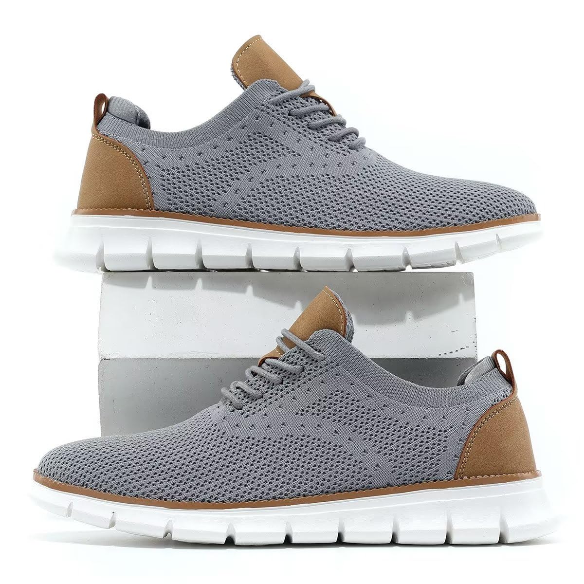Men's Lightweight Oxford Lace-Up Dress Shoes - Comfortable Casual Walking Sneakers for Business, Office & Everyday Wear