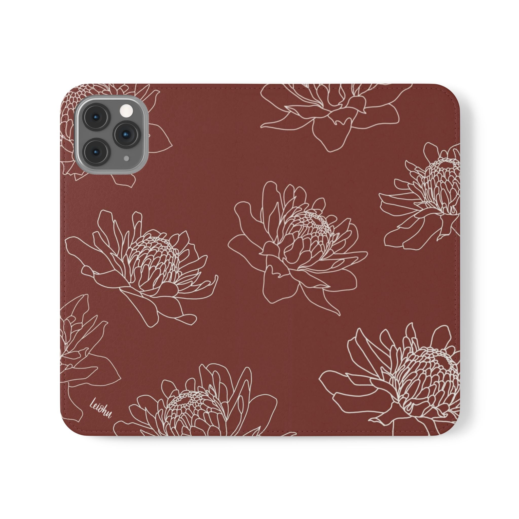 Torch Ginger Folio Case - Elegant & Durable Phone Cover for iPhone & Samsung - Perfect for Travel, Work & Everyday Use