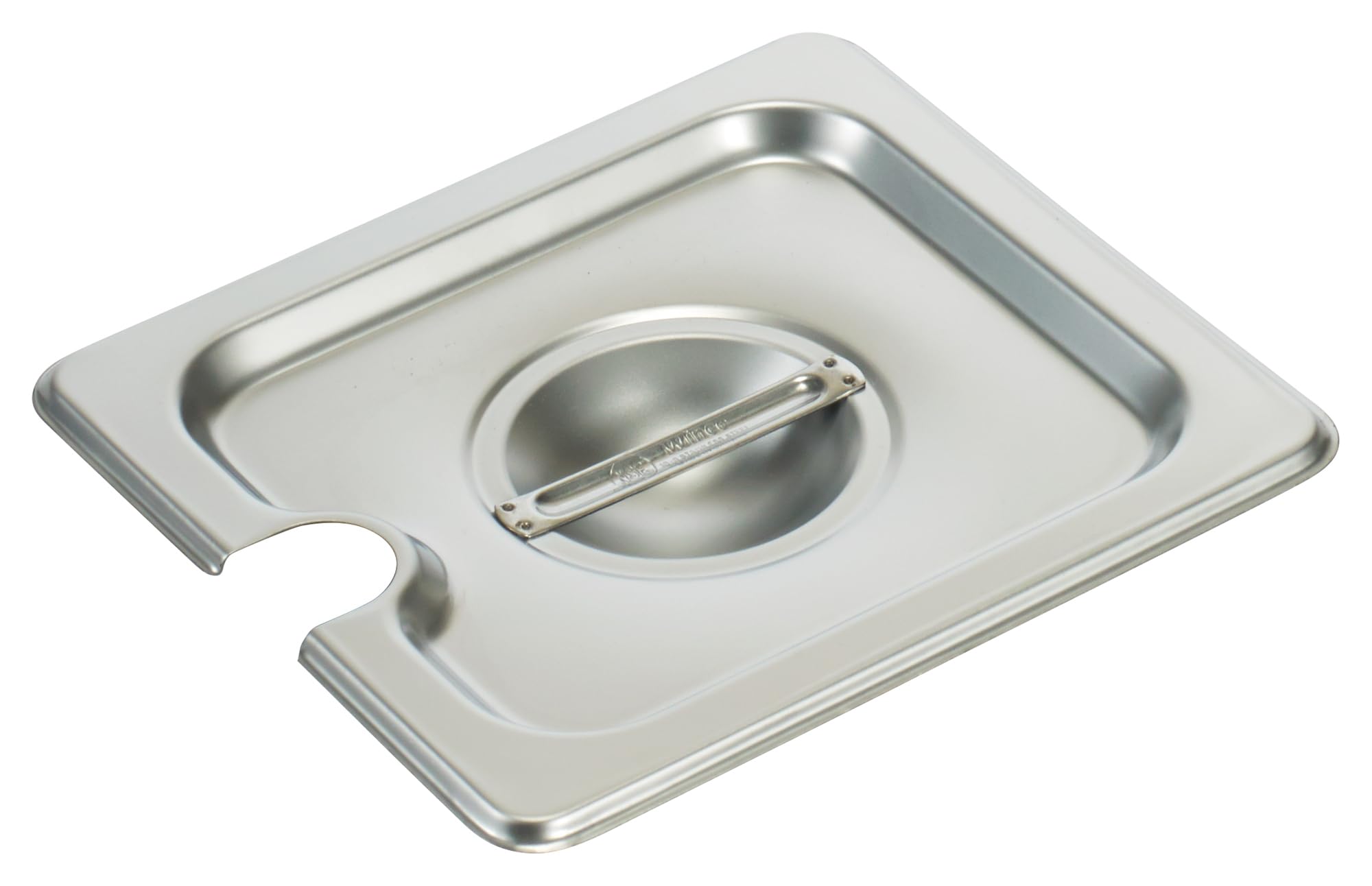 Winco 1/6 Size Slotted Pan Cover - Stainless Steel Pot Lid with Steam Vents for Cooking, Frying & Simmering - Perfect for Home Kitchens & Professional Use