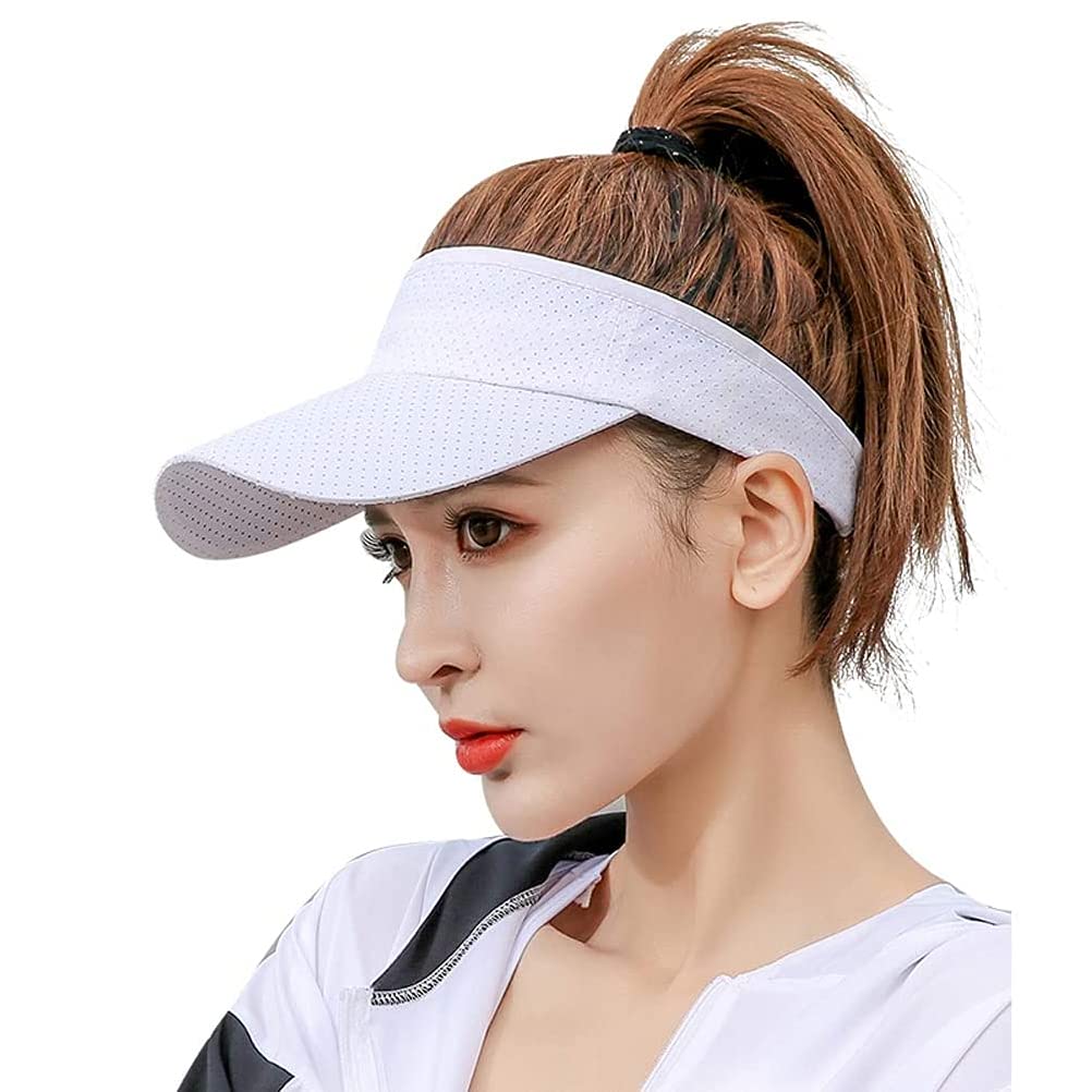 Quick Dry UV Protection Sun Visor Hat for Women & Men - Lightweight Sports Cap for Golf, Running, Hiking & Outdoor Activities