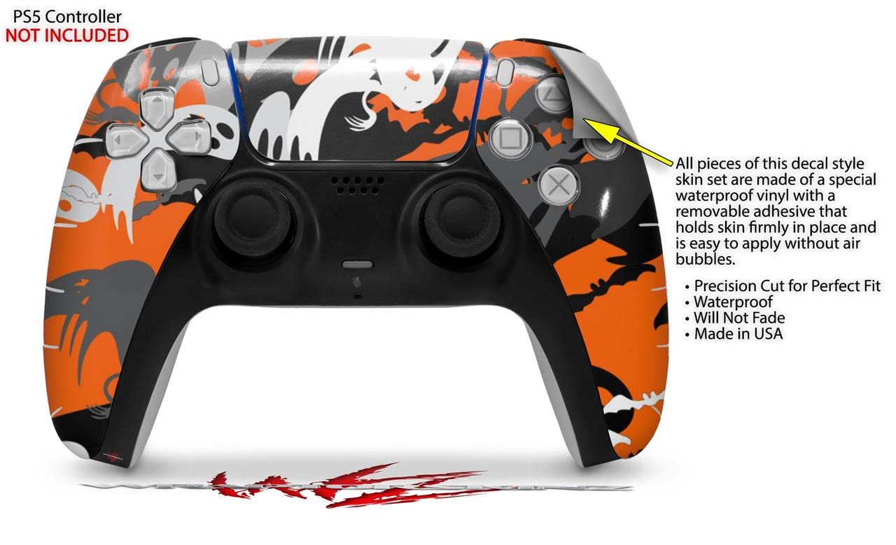PS5 DualSense Controller Skin Wrap - Halloween Ghosts Design for Gaming & Protection