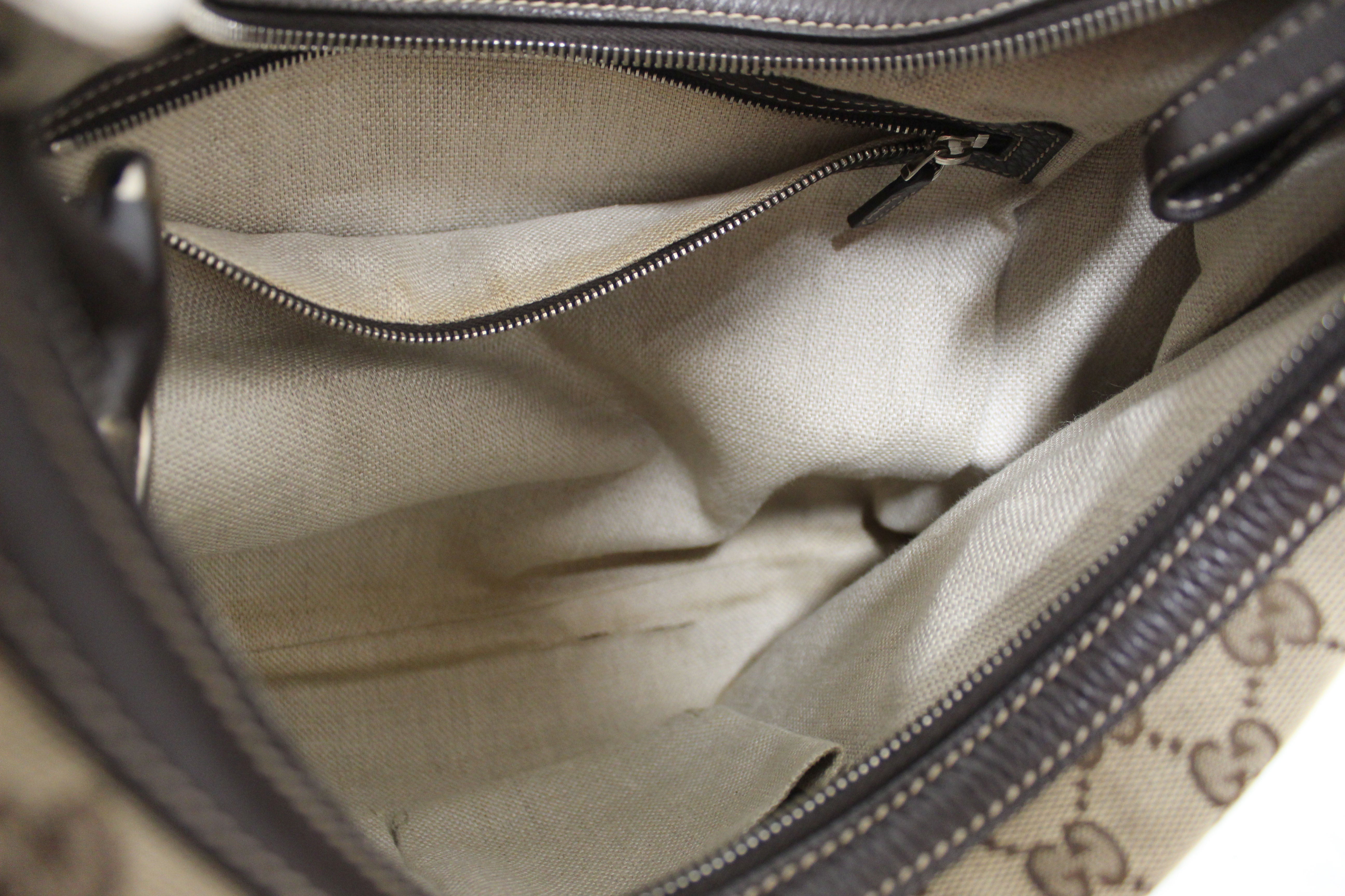 Authentic Gucci GG Canvas Icon Bit Medium Hobo Shoulder Bag in Brown | Luxury Crossbody Purse for Women | Perfect for Work, Travel & Everyday Use