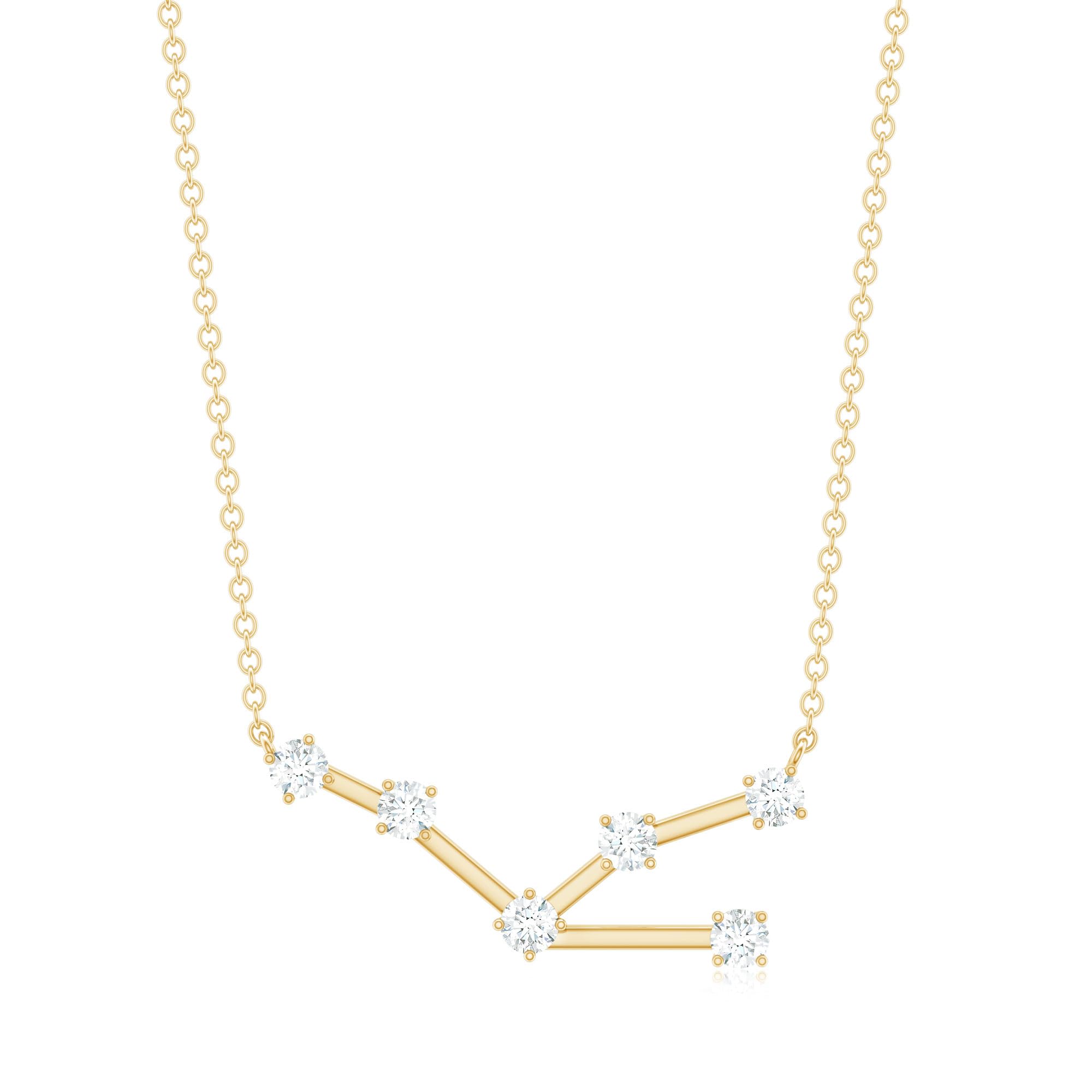 Taurus Constellation Moissanite Pendant Necklace - 925 Sterling Silver Zodiac Jewelry for Women | Perfect Birthday, Graduation Gift for Her | Elegant Everyday Wear & Special Occasion Jewelry