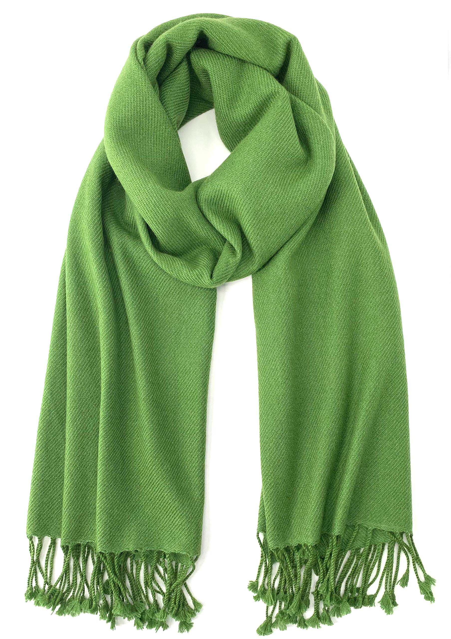 Luxury 100% Pure Cashmere Pashmina Shawl - 3-Ply Soft Warm Wrap Scarf in Burnt Olive - Perfect for Winter Fashion, Travel & Gift Giving