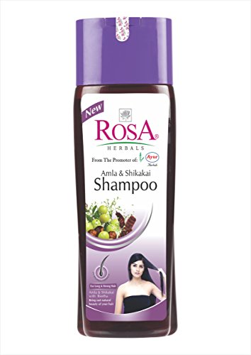 Rosa Herbals Amla Shikakai Shampoo 500ml - Natural Hair Growth & Scalp Care - Sulfate Free for Dry, Damaged Hair - Daily Use for Shine & Strength