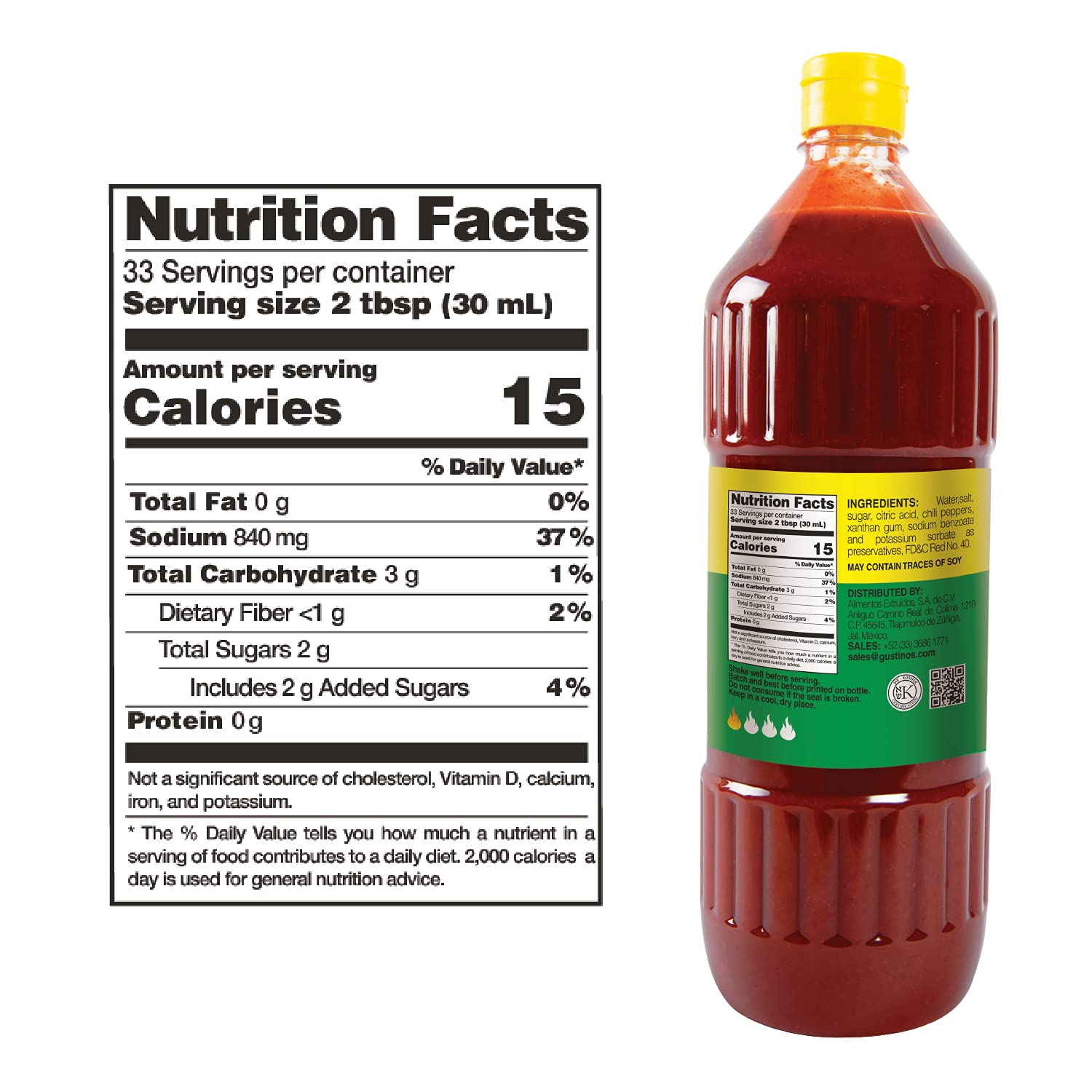 El Chilerito Chamoy Sauce 33.8 Fl Oz (1 Liter) - Authentic Mexican Hot & Sweet Fruit Sauce - Perfect for Fruits, Snacks, Micheladas & Drinks - Great for Parties, BBQ & Mexican Cuisine