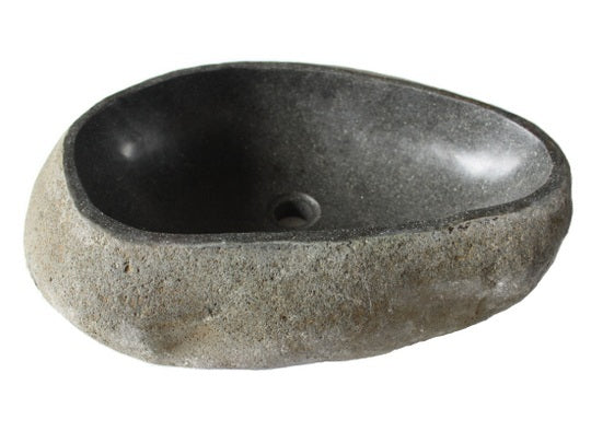Natural Galet Nobu Boulder Sink with Thin Lip - Modern Minimalist Bathroom Vanity Sink for Spa, Zen, and Contemporary Home Decor