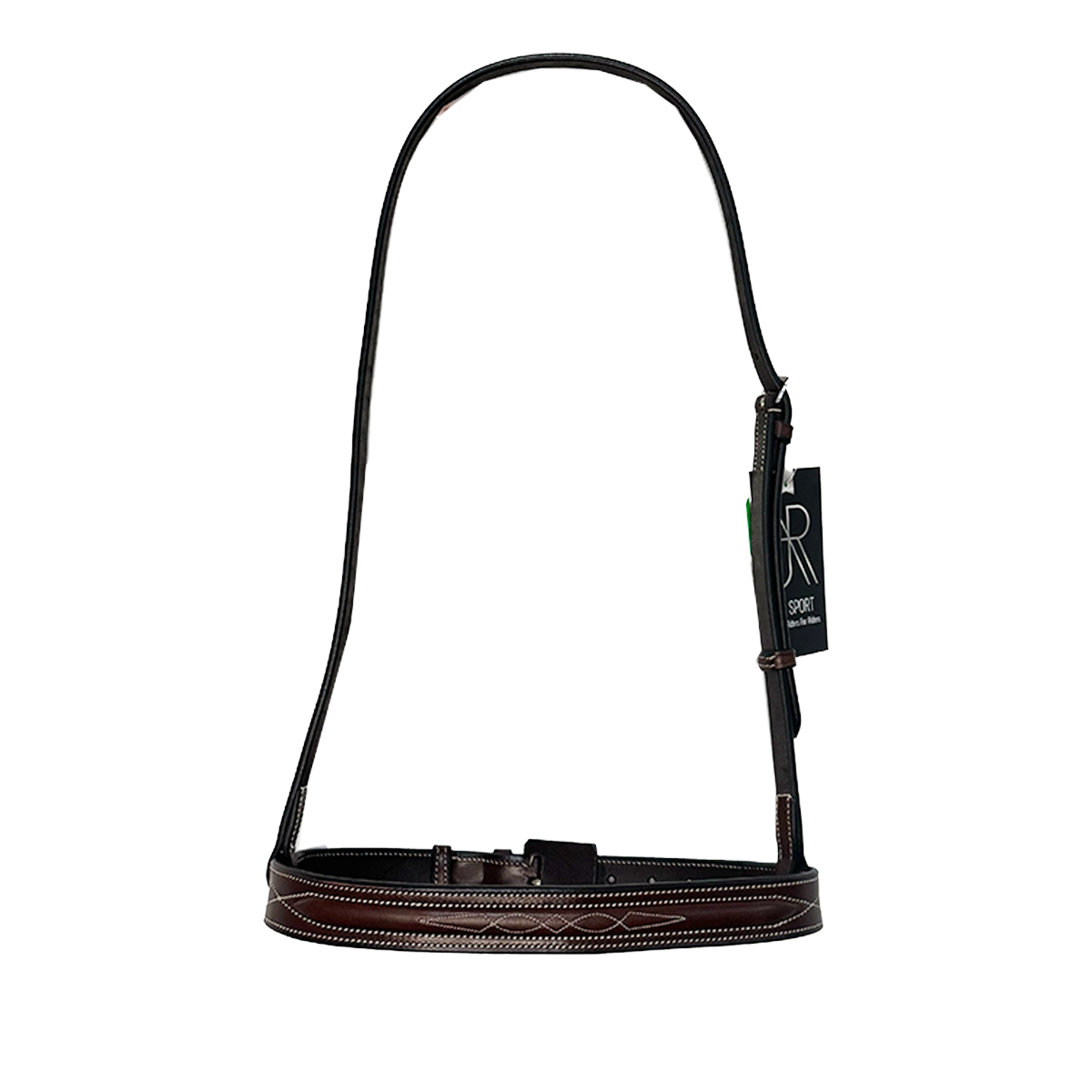 AJR Hunter Noseband with Metal Plate Insert - English Bridle Noseband for Equestrian Riding, Horse Training & Show Jumping - Perfect for Dressage, Hunter/Jumper & English Riding Competitions