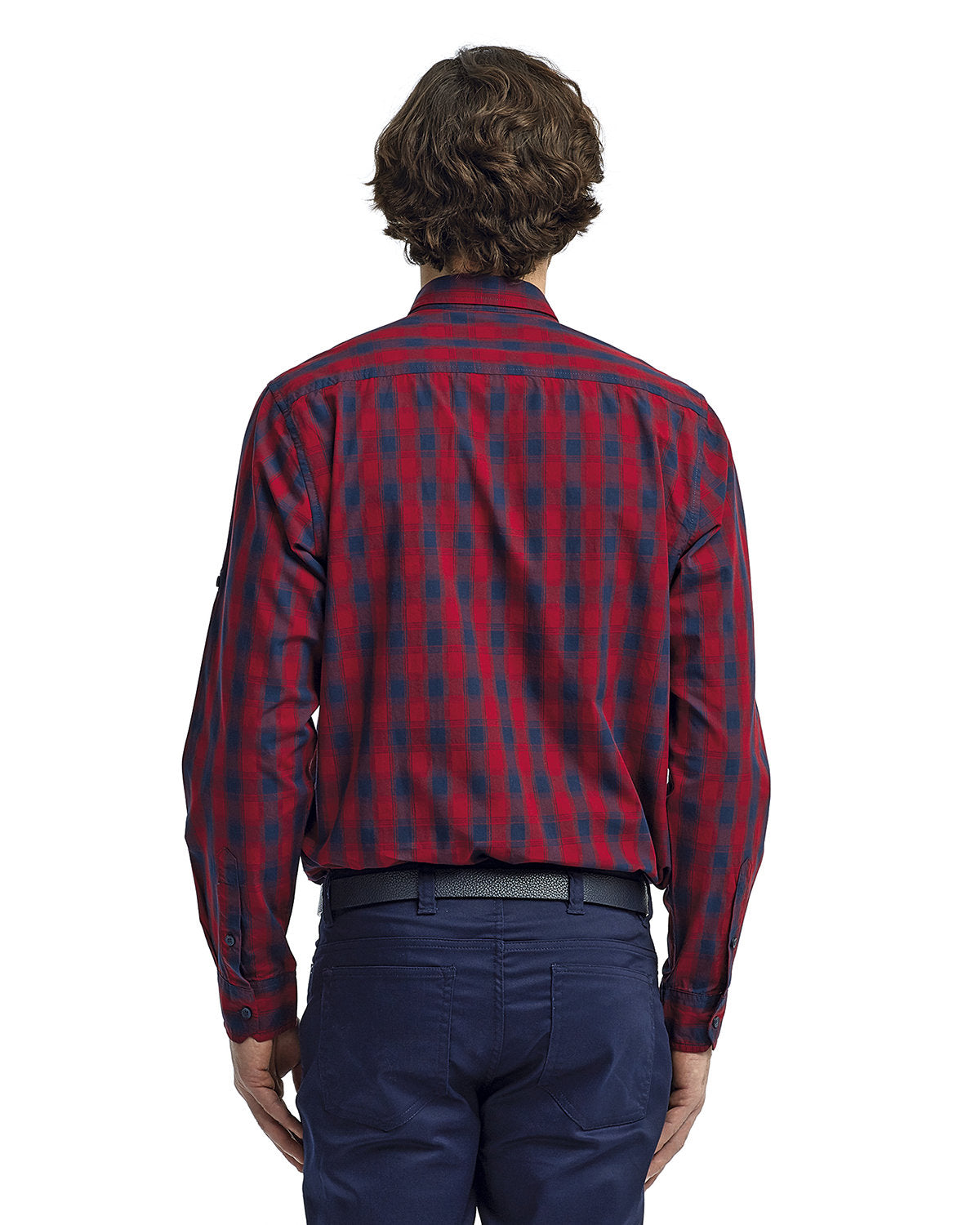 Reprime RP250 Men's Mulligan Check Long Sleeve Cotton Shirt - Artisan Collection | Casual & Business Wear for Office, Date & Outdoor Activities