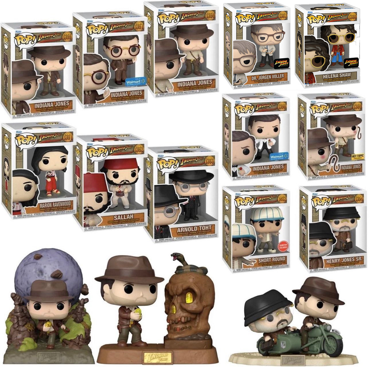 Funko Pop Movies Indiana Jones Action Figure Collectible - Indiana Jones Adventure Series for Fans & Collectors | Perfect for Display, Gifts, and Movie Memorabilia Collections