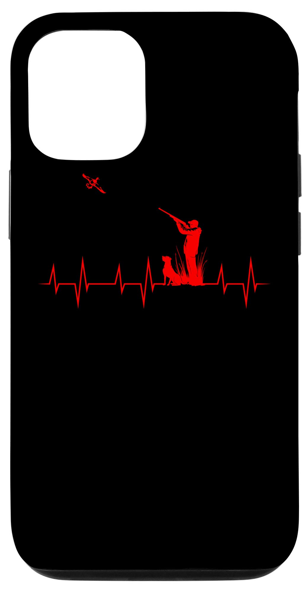 iPhone 12/12 Pro Duck Hunting Heartbeat Case - Funny Animal Hunter Gift for Outdoorsmen (Perfect for Hunting Trips & Outdoor Adventures)