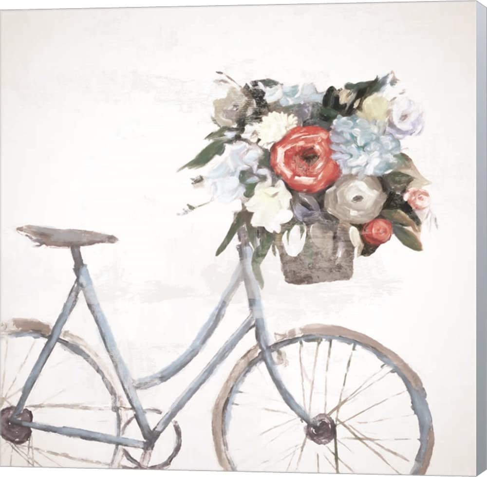 Dogwood Portfolio Canvas Art - Bicycle Reflections Wall Picture, 12x12 Inches, Museum Wrapped with Winter Gray Sides - Perfect for Living Room, Bedroom & Office Decor
