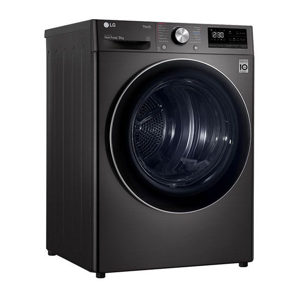 LG DVH9 09B 9kg Black Heat Pump Dryer with Inverter Control - Energy Efficient Laundry Solution for Homes & Apartments