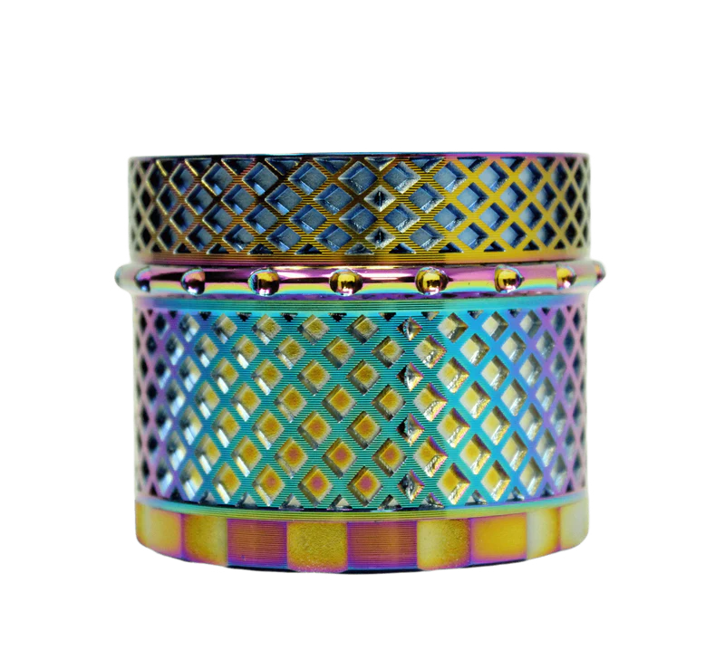 Premium EC420 Magnet Core Screwless Grinder - 55mm 4-Piece Rainbow Design for Smooth Herb Grinding | Perfect for Travel, Home Use & Outdoor Adventures