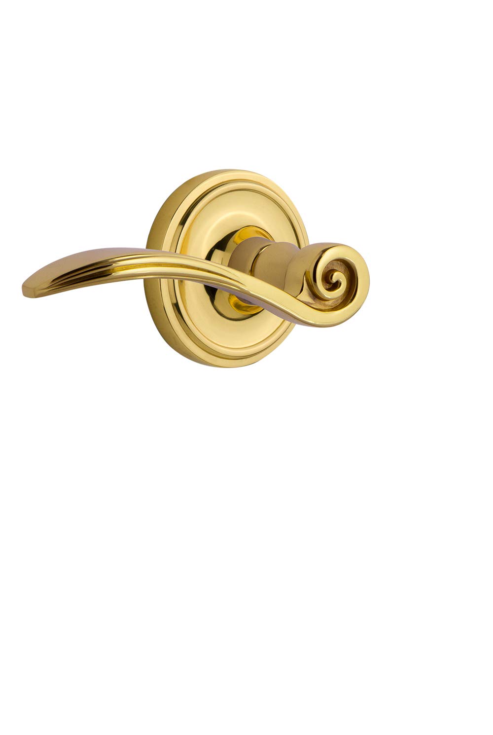 Nostalgic Warehouse Classic Rose Privacy Swan Lever in Unlacquered Brass - Vintage Door Handle for Bedroom, Bathroom & Interior Doors - Perfect for Home Renovation & Classic Decor