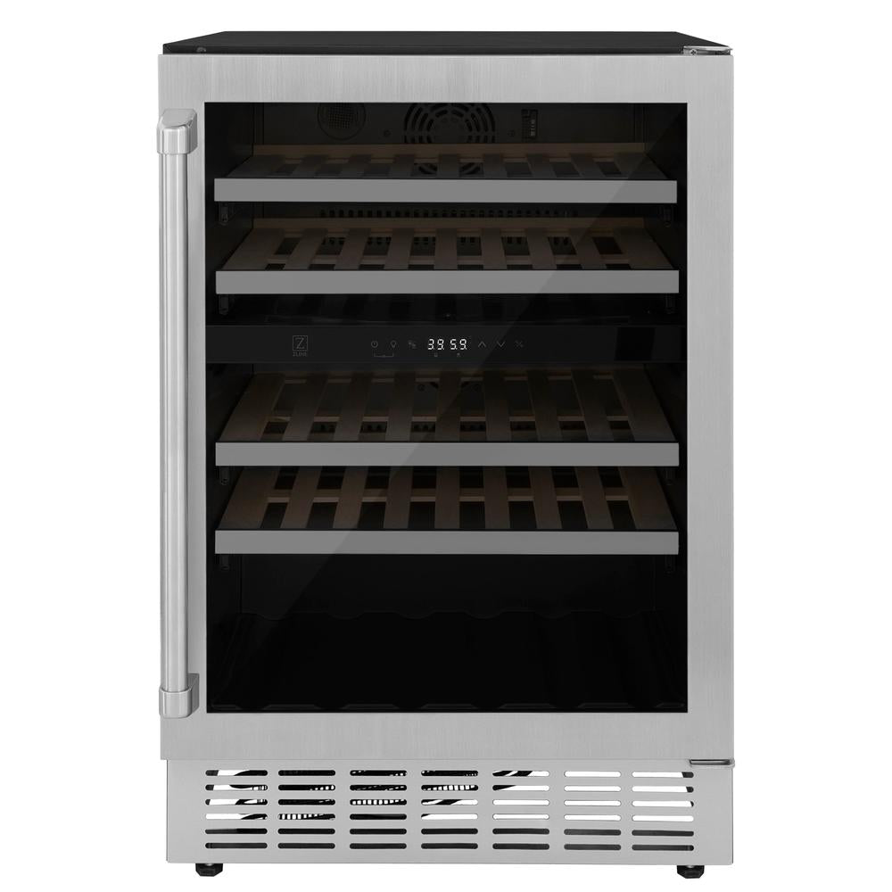 ZLINE 48-Inch Stainless Steel Dual Fuel Range Kitchen Package with Range Hood, Microwave Drawer, Dishwasher & Wine Cooler - Professional Grade Appliances for Modern Kitchens | Perfect for Home Chefs & Entertaining Guests