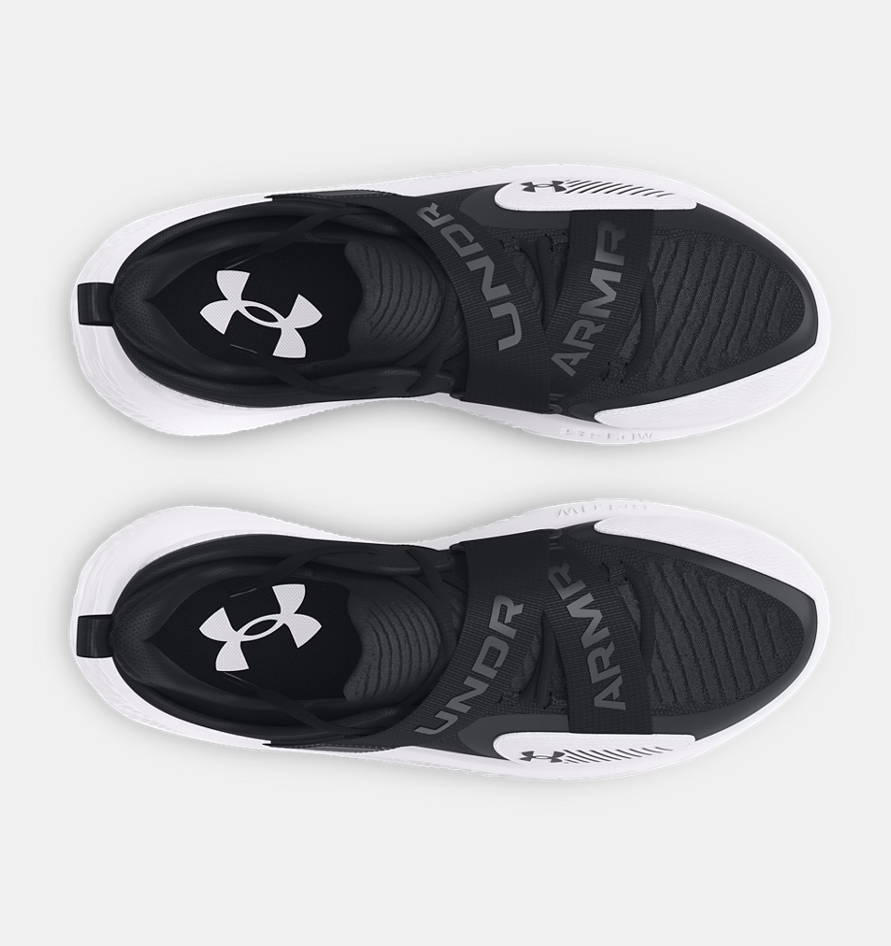 Under Armour FUTUR X 4 Running Shoes for Men - Black/White | Lightweight Athletic Sneakers for Training, Gym & Streetwear