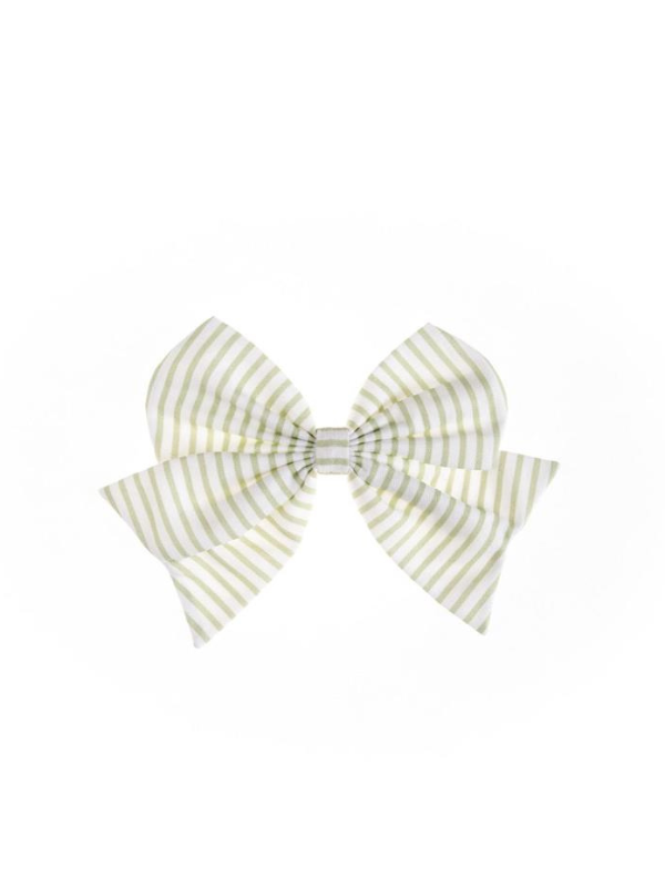 Green Stripe Magnetic Bow Tie - Elegant Adjustable Necktie for Men & Women - Perfect for Weddings, Parties & Formal Events