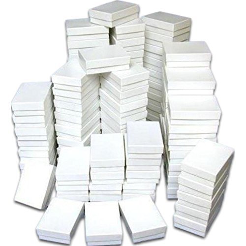 100% Cotton White Jewelry Display Boxes with 3.25