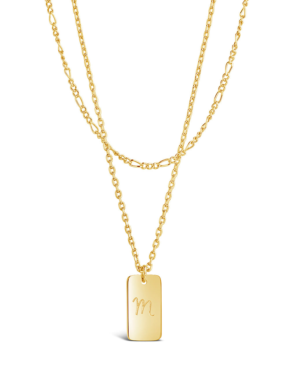 Layered Chain Necklace for Women - Initial Pendant Necklace, Dainty Gold & Silver Jewelry Gift for Her - Perfect for Everyday Wear, Date Night & Special Occasions