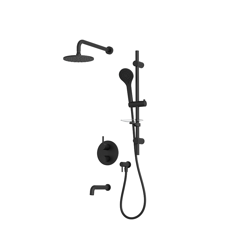 Rubi Vertigo Thermostatic 3-Way Shower System with 5 Finish Options - Modern Bathroom Fixture for Luxurious Spa Experience at Home