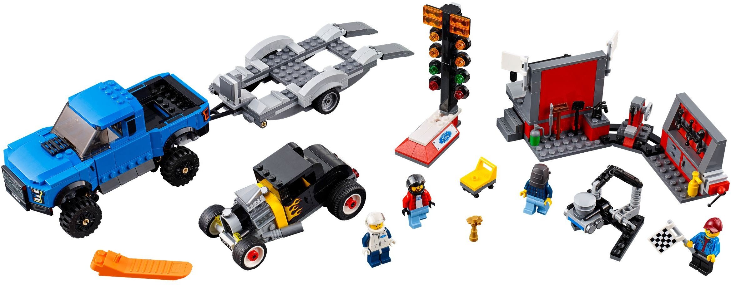 LEGO Speed Champions Ford F-150 Raptor & Model A Hot Rod Building Kit (75875) – Collector’s Edition for Car Enthusiasts, Perfect for Display & Play