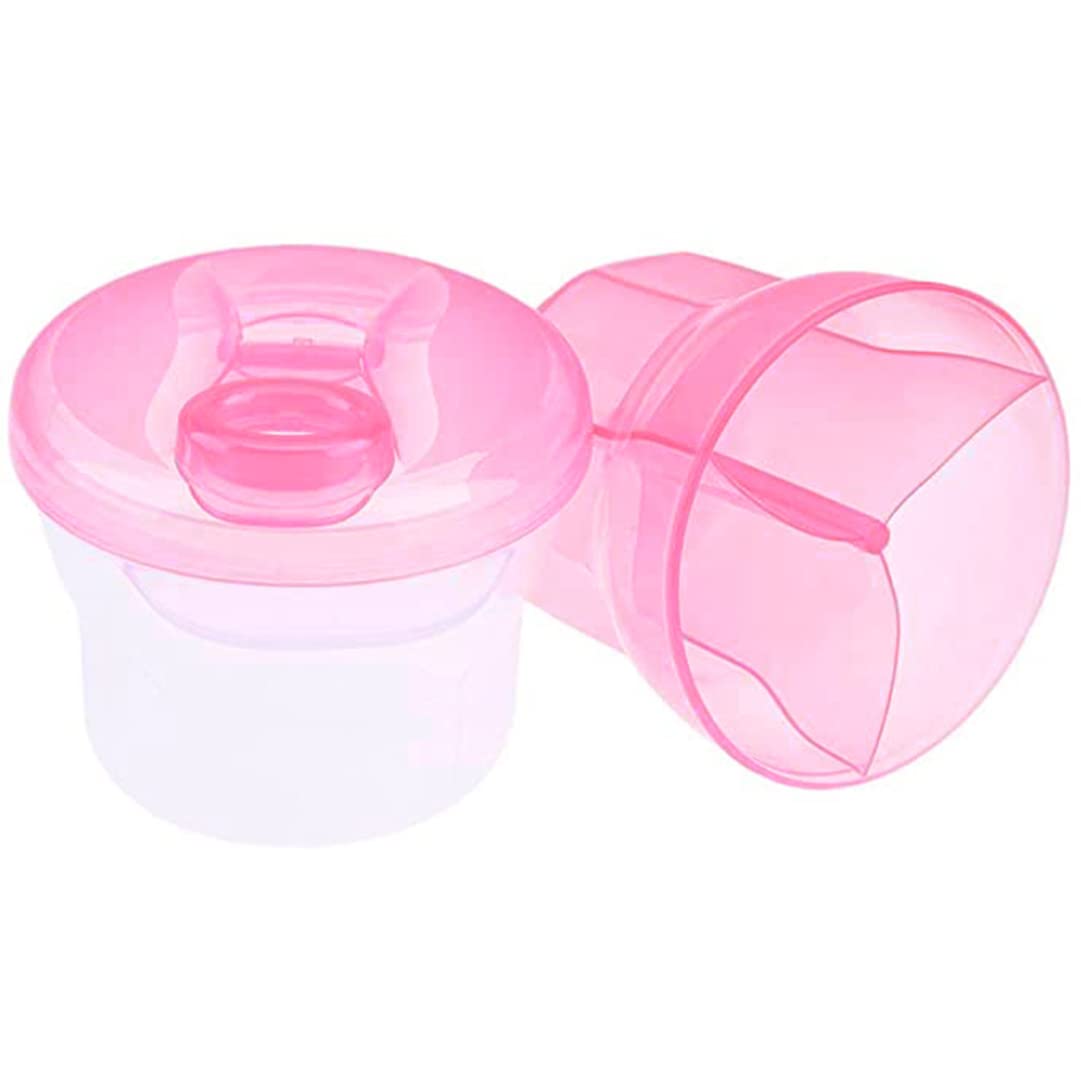 Baby Formula Dispenser & Powder Storage Container - Portable Milk Powder Organizer for Travel, Outdoor, Snacks - BPA-Free Food Box with Measuring Scoop (Pink) | Perfect for On-the-Go Feeding, Daycare & Family Outings