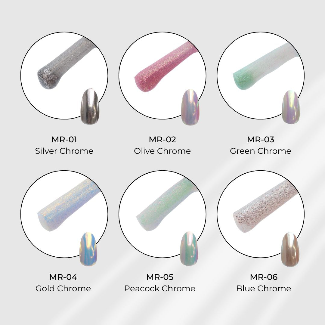 Kokoist MR05 Liquid Mirror Nail Polish - Peacock Chrome Metallic Finish for Gel Manicures | Perfect for Nail Art, Salon & Home Use